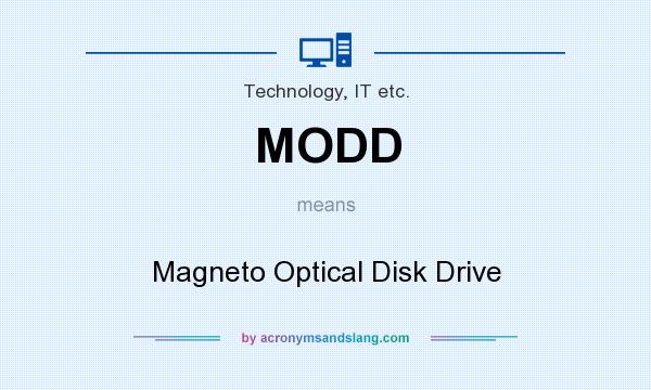 What does MODD mean? It stands for Magneto Optical Disk Drive