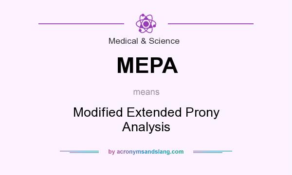 What does MEPA mean? It stands for Modified Extended Prony Analysis