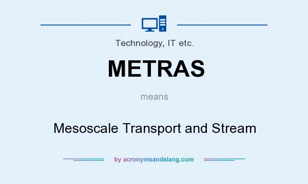 What does METRAS mean? It stands for Mesoscale Transport and Stream