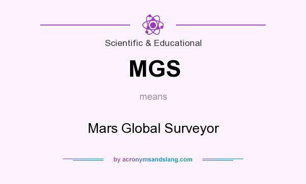 What does MGS mean? It stands for Mars Global Surveyor