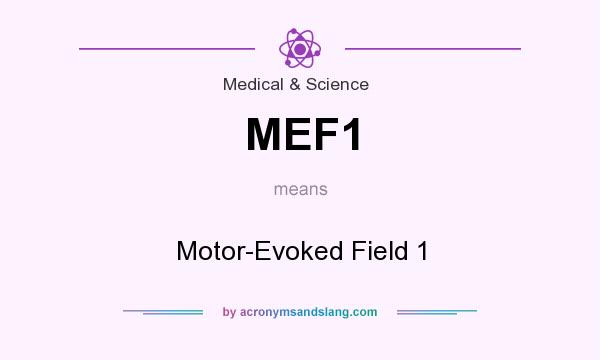 What does MEF1 mean? It stands for Motor-Evoked Field 1