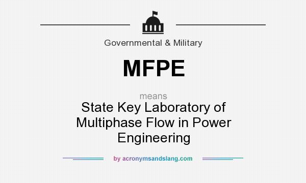 What does MFPE mean? It stands for State Key Laboratory of Multiphase Flow in Power Engineering