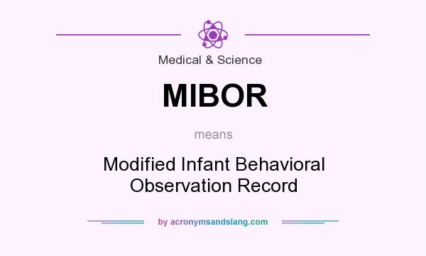What does MIBOR mean? It stands for Modified Infant Behavioral Observation Record