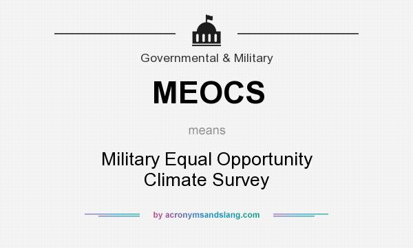 What does MEOCS mean? It stands for Military Equal Opportunity Climate Survey