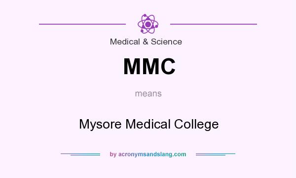 What does MMC mean? It stands for Mysore Medical College