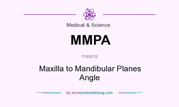 What does MMPA mean? It stands for Maxilla to Mandibular Planes Angle