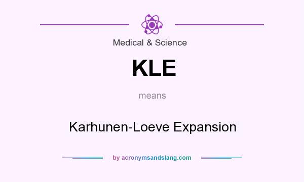What does KLE mean? It stands for Karhunen-Loeve Expansion