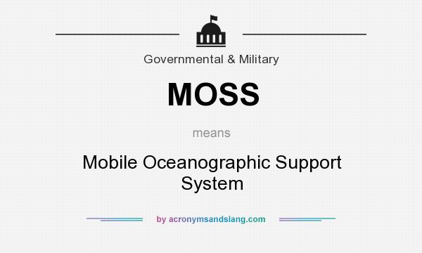 What does MOSS mean? It stands for Mobile Oceanographic Support System