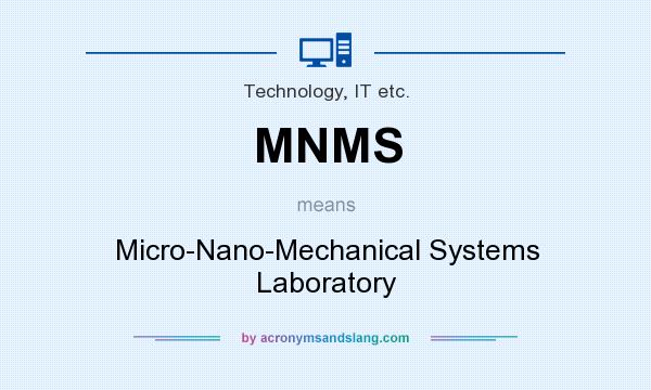 What does MNMS mean? It stands for Micro-Nano-Mechanical Systems Laboratory