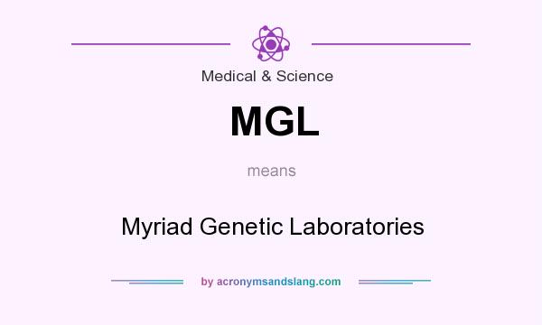 What does MGL mean? It stands for Myriad Genetic Laboratories