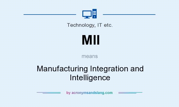 What does MII mean? It stands for Manufacturing Integration and Intelligence