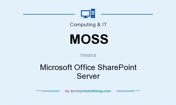 What does MOSS mean? It stands for Microsoft Office SharePoint Server
