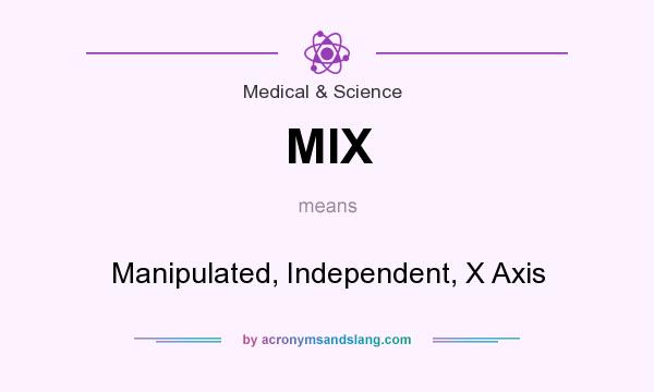 What does MIX mean? It stands for Manipulated, Independent, X Axis