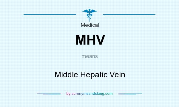 What does MHV mean? It stands for Middle Hepatic Vein