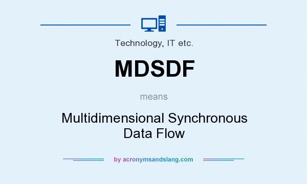 What does MDSDF mean? It stands for Multidimensional Synchronous Data Flow