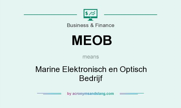 What does MEOB mean? It stands for Marine Elektronisch en Optisch Bedrijf