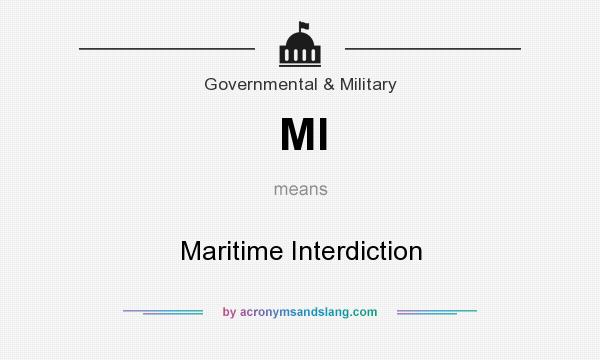 What does MI mean? It stands for Maritime Interdiction