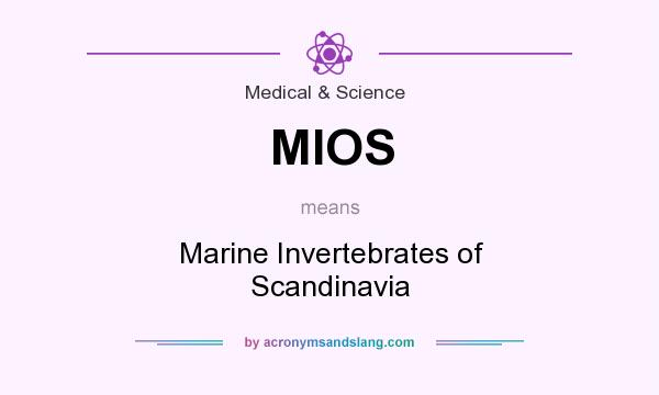 What does MIOS mean? It stands for Marine Invertebrates of Scandinavia