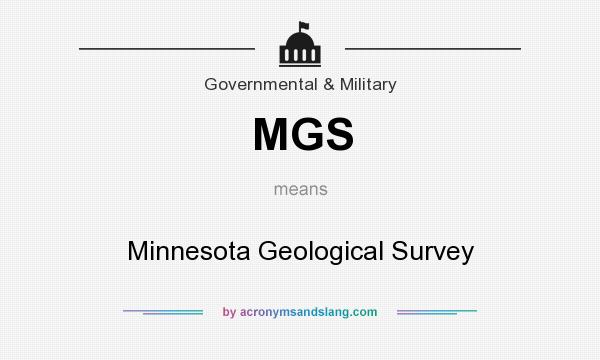 What does MGS mean? It stands for Minnesota Geological Survey