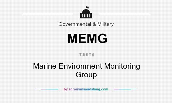 What does MEMG mean? It stands for Marine Environment Monitoring Group
