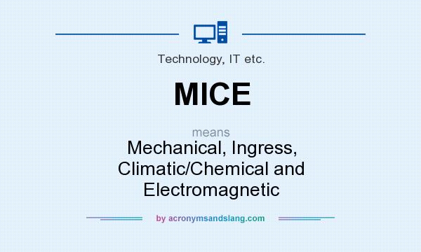 What does MICE mean? It stands for Mechanical, Ingress, Climatic/Chemical and Electromagnetic