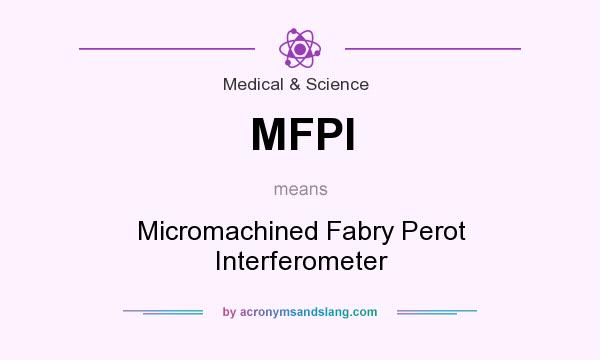 What does MFPI mean? It stands for Micromachined Fabry Perot Interferometer