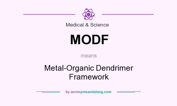 What does MODF mean? It stands for Metal-Organic Dendrimer Framework