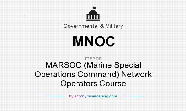 What does MNOC mean? It stands for MARSOC (Marine Special Operations Command) Network Operators Course
