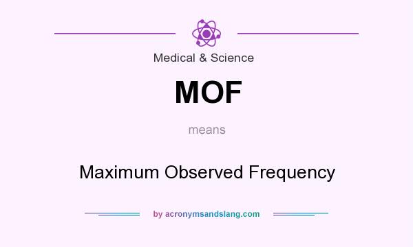 What does MOF mean? It stands for Maximum Observed Frequency