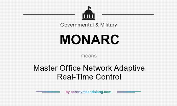 What does MONARC mean? It stands for Master Office Network Adaptive Real-Time Control