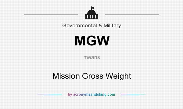 What does MGW mean? It stands for Mission Gross Weight
