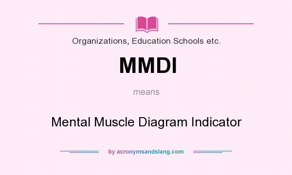 What does MMDI mean? It stands for Mental Muscle Diagram Indicator