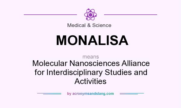 What does MONALISA mean? It stands for Molecular Nanosciences Alliance for Interdisciplinary Studies and Activities