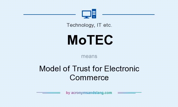 What does MoTEC mean? It stands for Model of Trust for Electronic Commerce