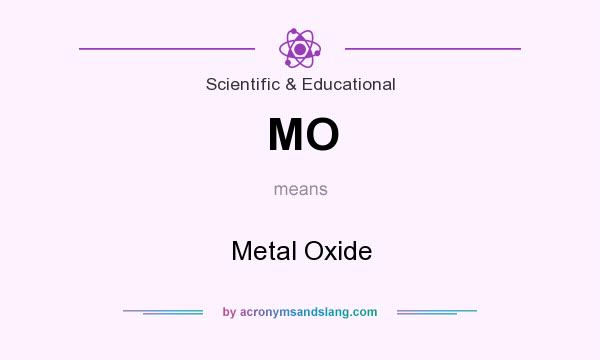 What does MO mean? It stands for Metal Oxide