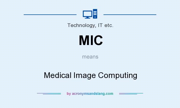 What does MIC mean? It stands for Medical Image Computing