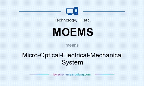 What does MOEMS mean? It stands for Micro-Optical-Electrical-Mechanical System