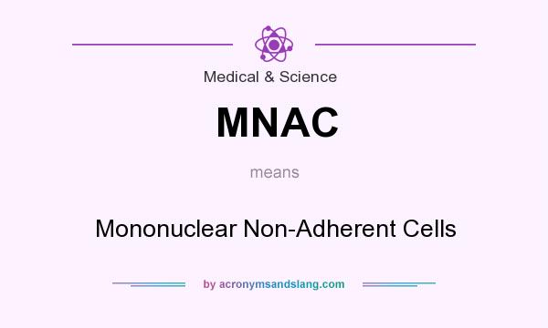 What does MNAC mean? It stands for Mononuclear Non-Adherent Cells