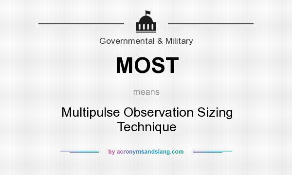 What does MOST mean? It stands for Multipulse Observation Sizing Technique