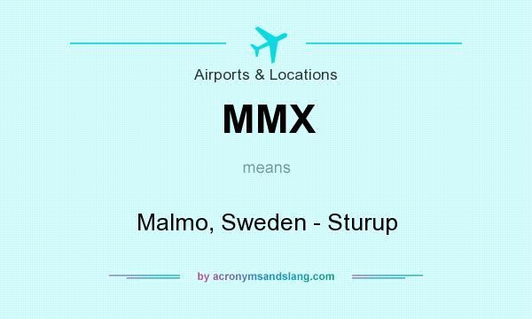 What does MMX mean? It stands for Malmo, Sweden - Sturup