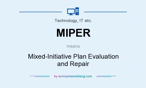 What does MIPER mean? It stands for Mixed-Initiative Plan Evaluation and Repair