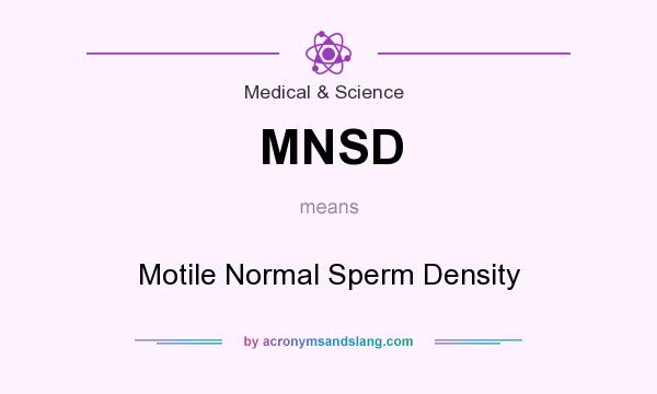 What does MNSD mean? It stands for Motile Normal Sperm Density