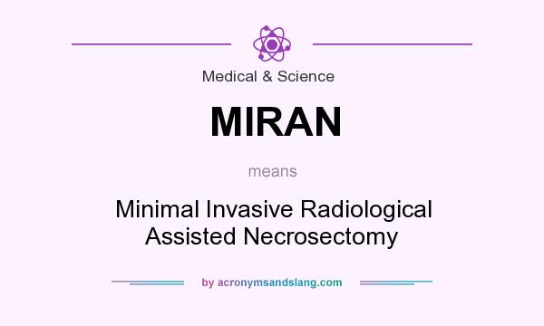 What does MIRAN mean? It stands for Minimal Invasive Radiological Assisted Necrosectomy