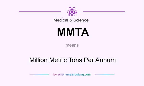 What does MMTA mean? It stands for Million Metric Tons Per Annum
