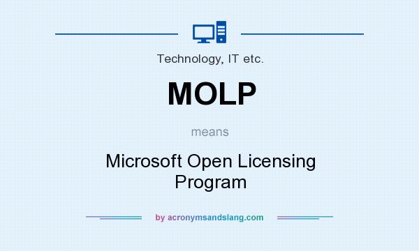 What does MOLP mean? It stands for Microsoft Open Licensing Program
