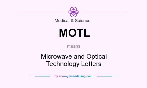What does MOTL mean? It stands for Microwave and Optical Technology Letters