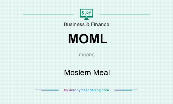 What does MOML mean? It stands for Moslem Meal