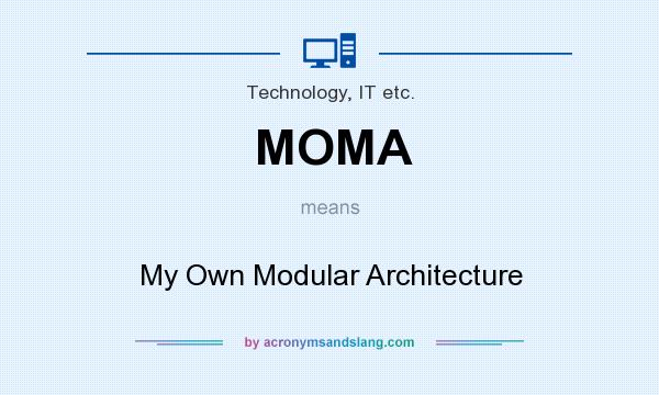 What does MOMA mean? It stands for My Own Modular Architecture
