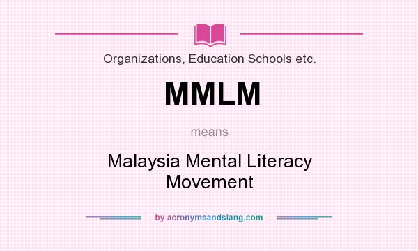What does MMLM mean? It stands for Malaysia Mental Literacy Movement