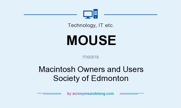 What does MOUSE mean? It stands for Macintosh Owners and Users Society of Edmonton